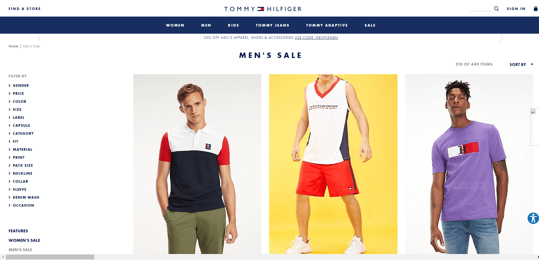 Tommy Hilfiger优惠码2026 精选男士服装鞋饰额外7折促销满额免邮