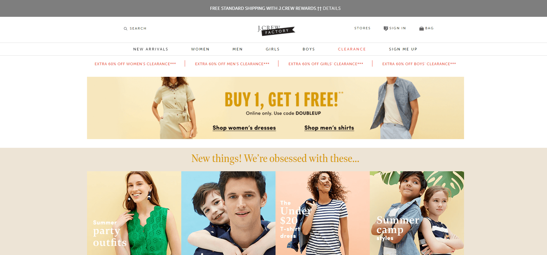 J.Crew Factory优惠码2026 精选男女服饰买一送一促销美国免邮