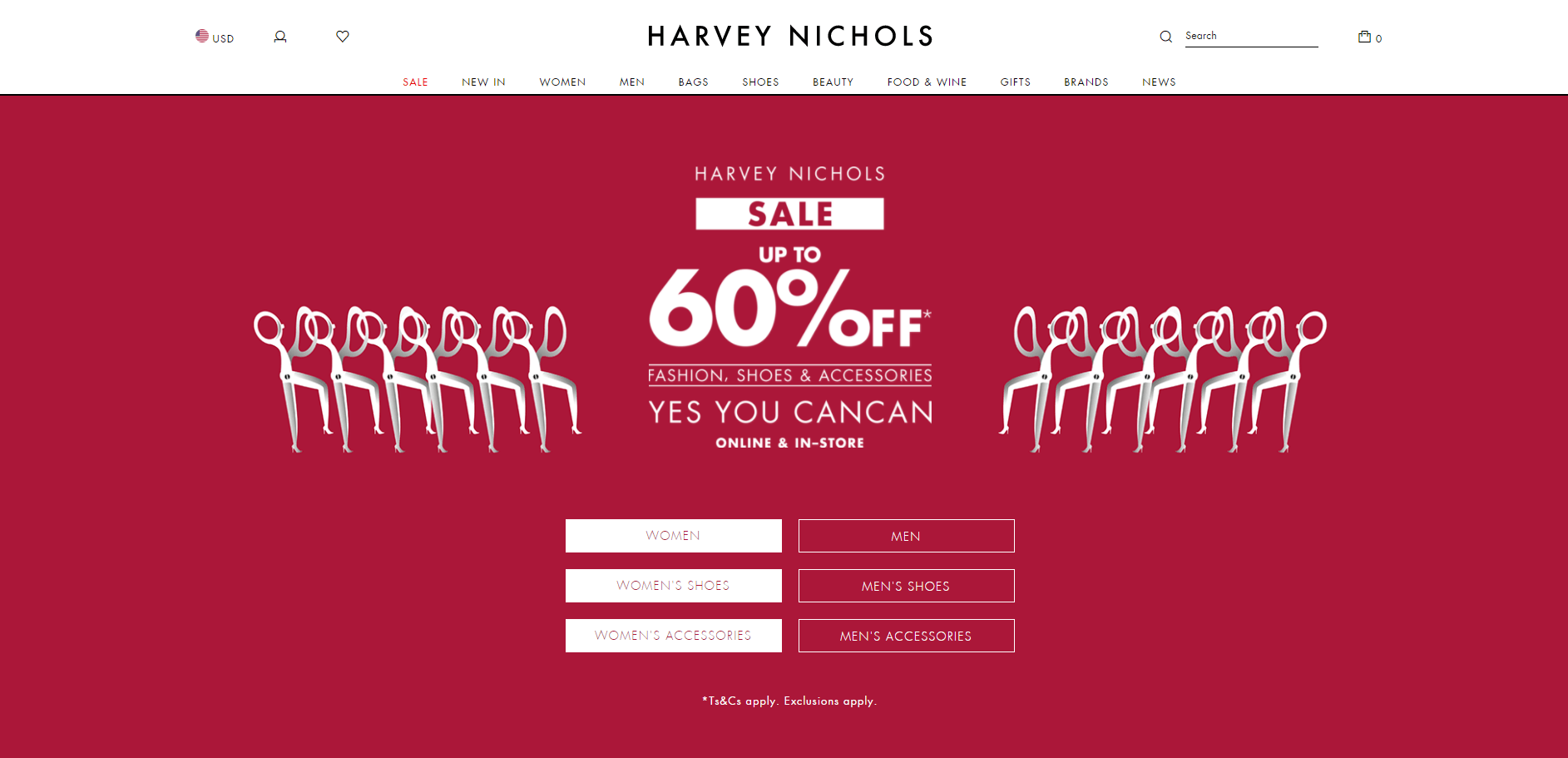 Harvey Nichols百货优惠码2026 精选时尚单品低至4折促销美国站定价更合适
