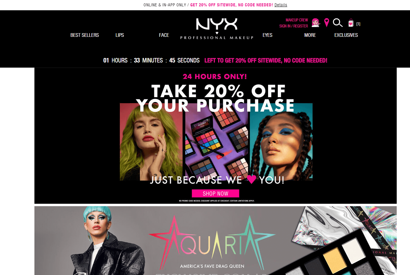 NYX cosmetics优惠码2026 nyx美国官网全场美妆额外8折促销折扣产品不参加