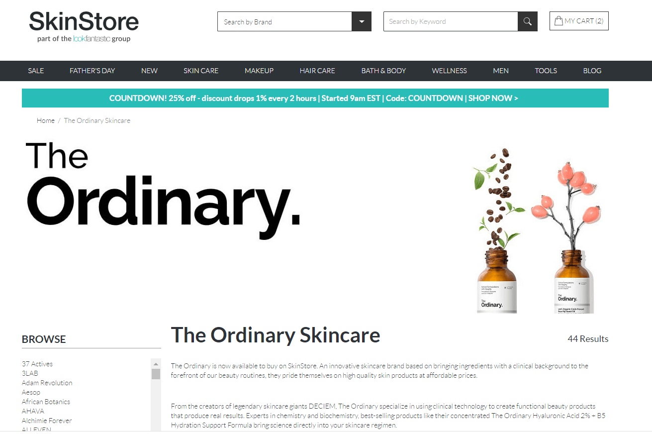 The Ordinary优惠码2026 Skinstore现有The Ordinary全线额外7.8折促销满额包邮-图片1