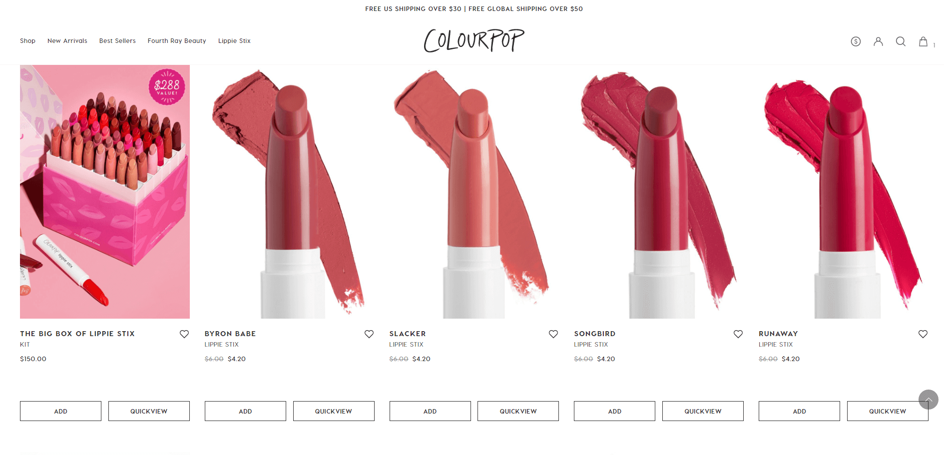 Colourpop优惠码2026 卡拉泡泡美国官网唇膏笔7折促销收热门色