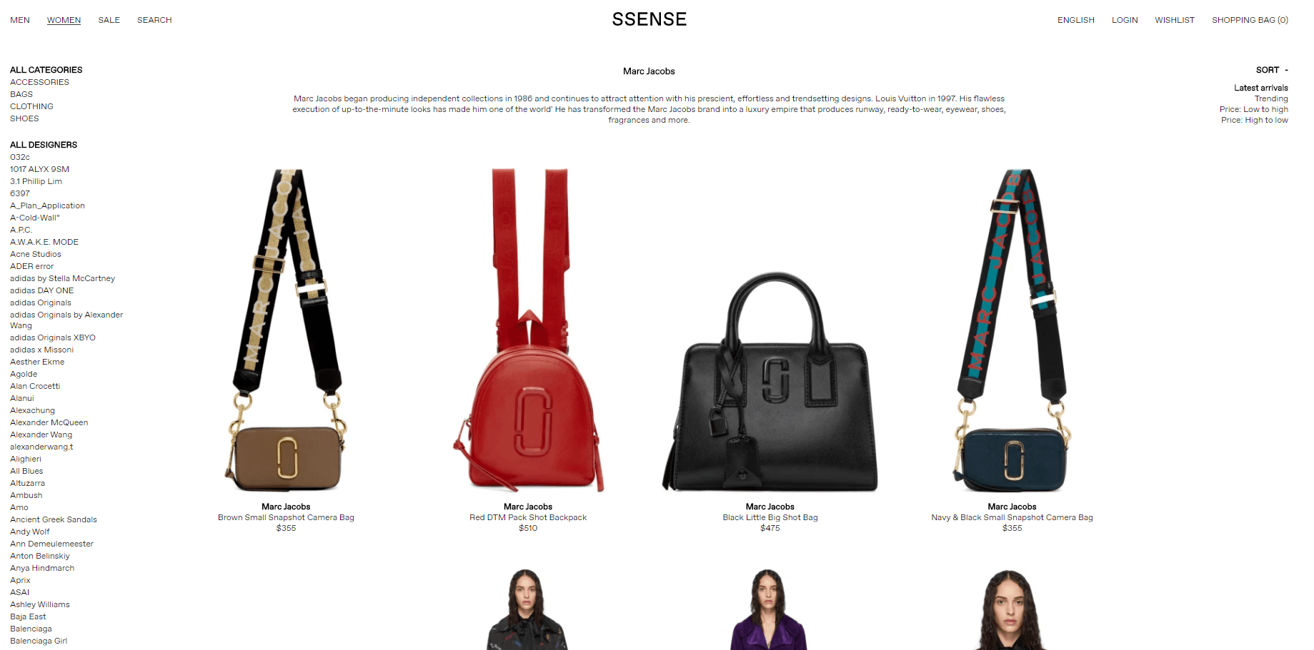 SSENSE优惠码2026 大量Marc Jacobs 美包再降价低至0包税包邮到手