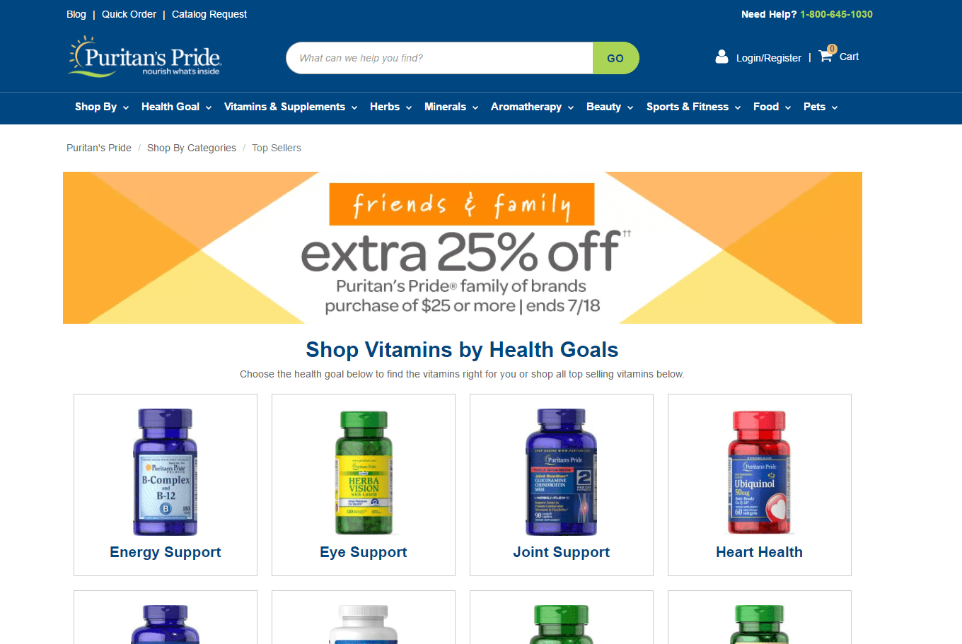 Puritan’s Pride优惠码2026 普瑞登精选保健品买2送3+额外75折促销满额包邮