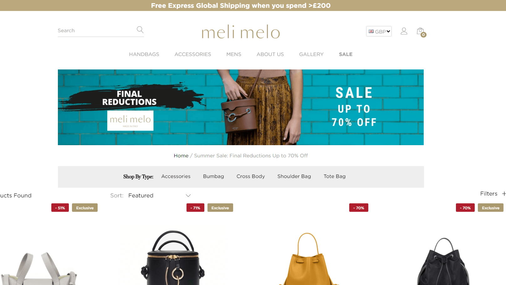 Meli melo优惠码2026 夏季大促精选折扣区包袋低至3折部分款再降价