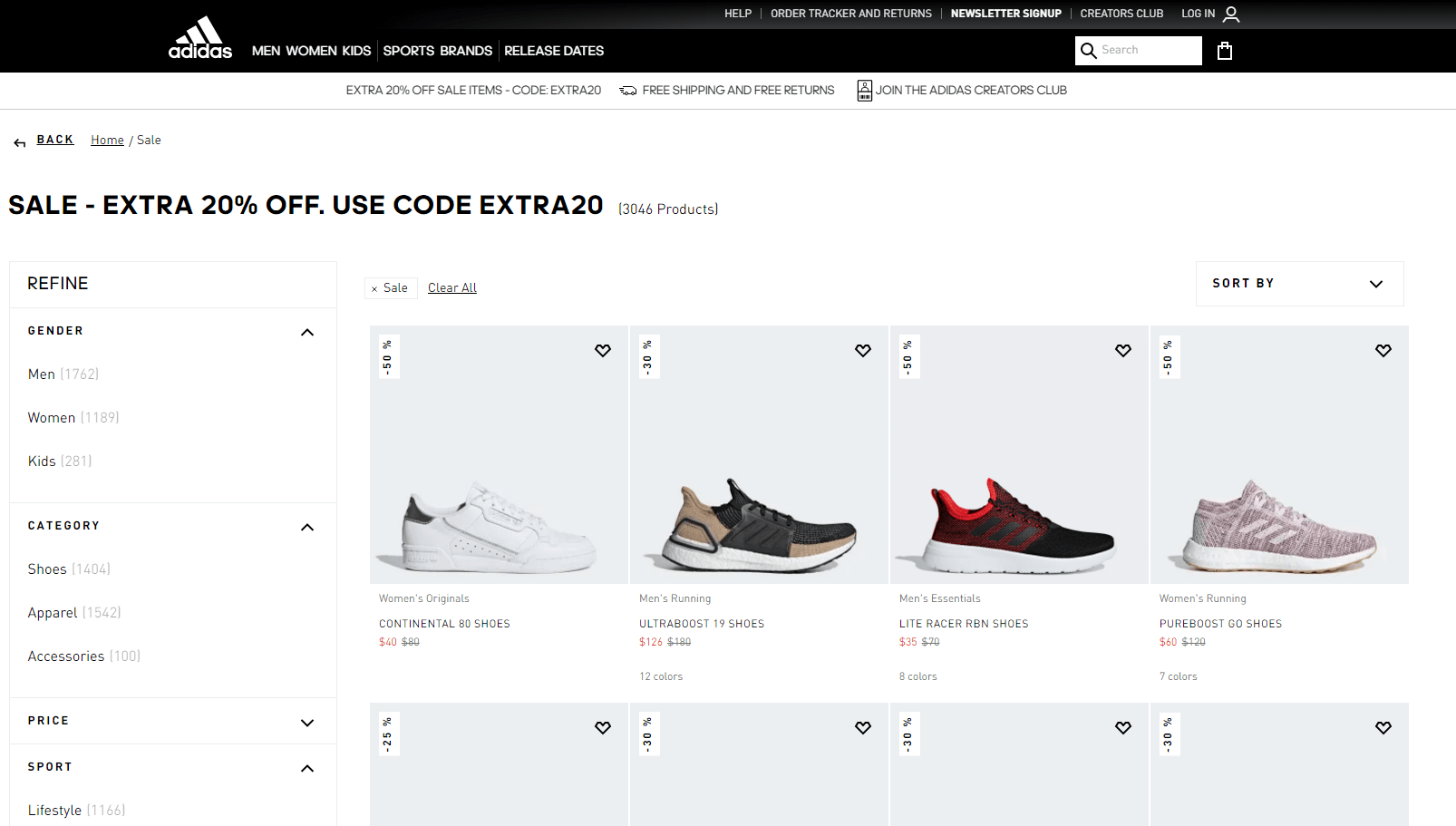 Adidas优惠码2026 阿迪达斯美国官网精选特价区鞋服额外8折促销美国免邮