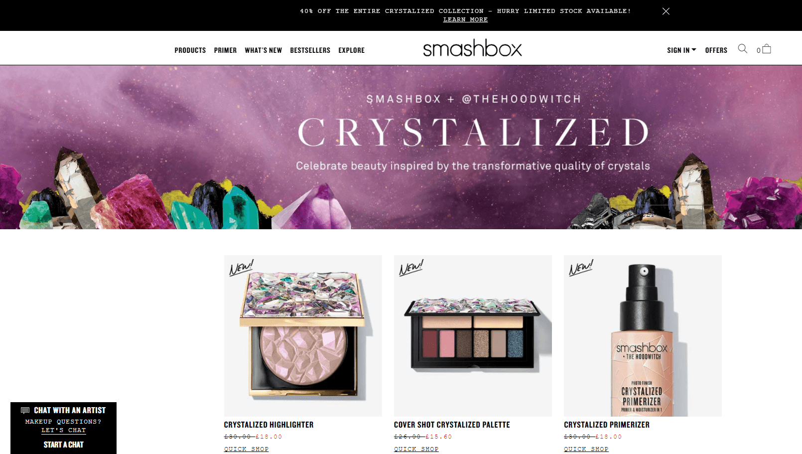 Smashbox折扣码2026 精选彩妆6折促销需转运