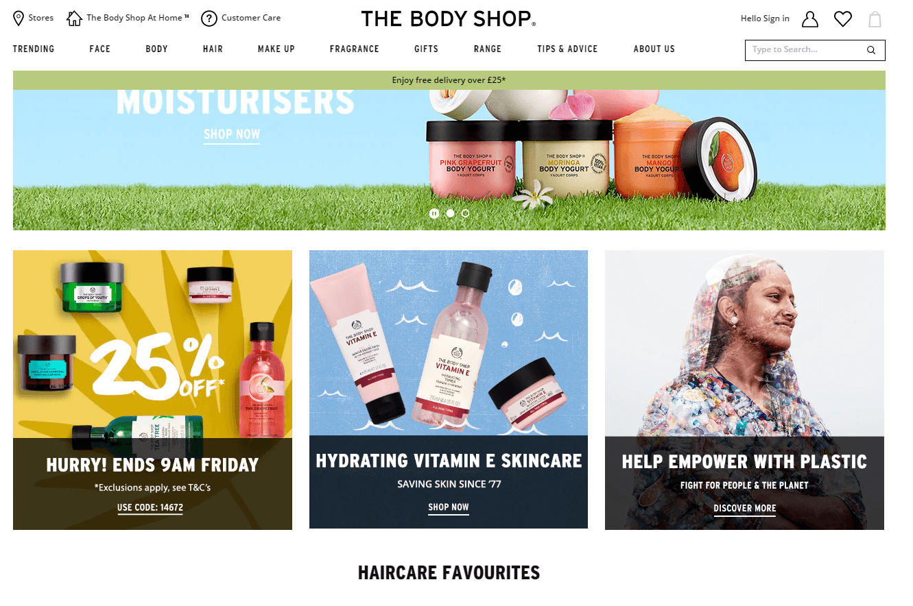 The Body Shop优惠码2026 全场75折或满£30立减£10促销需转运