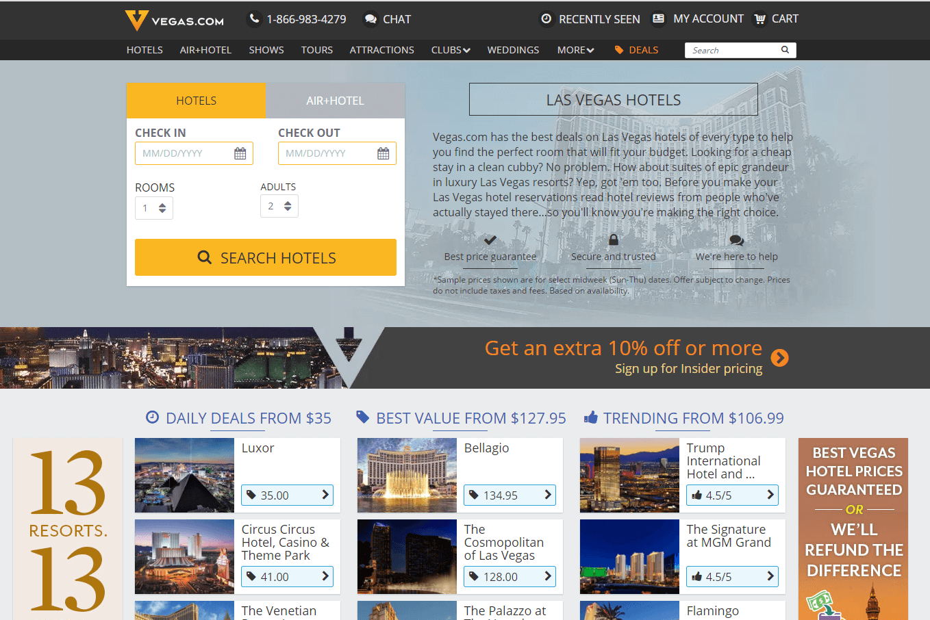Vegas优惠码2026 拉斯维加斯酒店全线促销部分酒店史低 起 凯撒娱乐 MGM品牌都参加