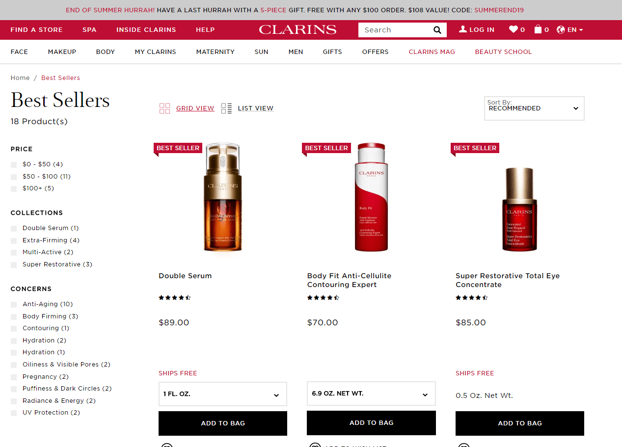 Clarins优惠码2026 娇韵诗美国官网现有全场护肤任意订单8.5折促销满赠好礼