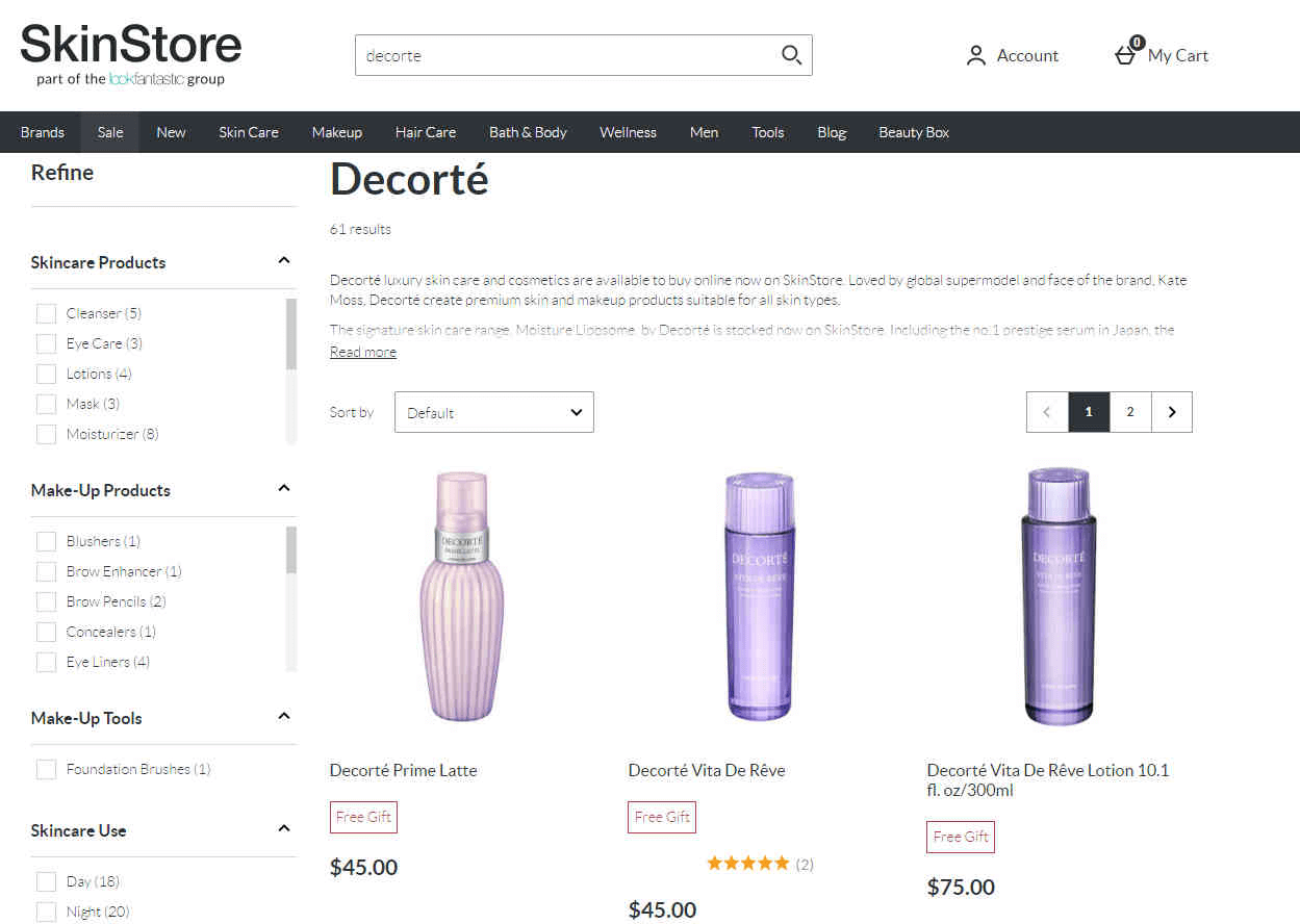 skinstore优惠码2026 DECORTE黛珂护肤全线8折促销