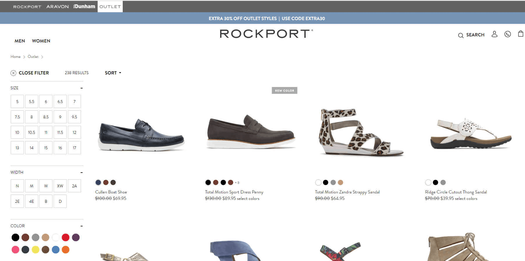 Rockport优惠码2026 现有折扣区精选鞋饰额外7折促销美国免邮