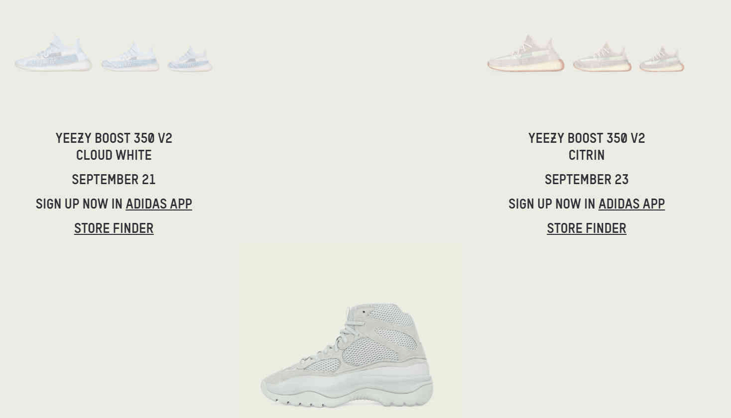 Cloud White 9月21日发售 11双Yeezy九月抢不停 adidas阿迪达斯官网-图片1