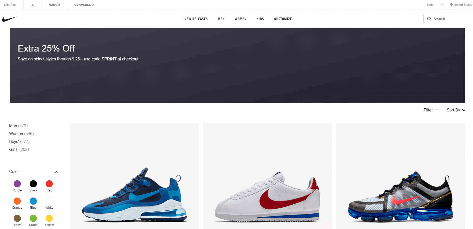 耐克Nike折扣码2026 精选鞋服低至7.5折叠加额外7.5折优惠促销美国免邮