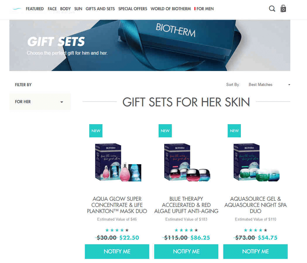 Biotherm优惠码2026 碧欧泉官网精选护肤套装无门槛75折促销满额免邮
