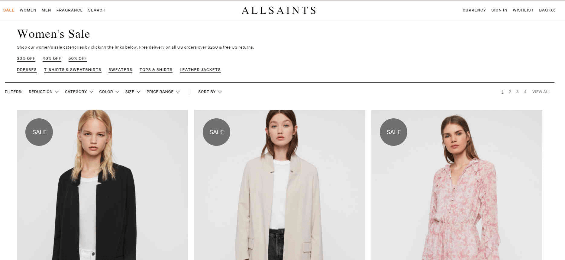 Allsaints优惠码2026 季中大促全场美裙美衣鞋履包包特卖低至5折+新人首单8.5折