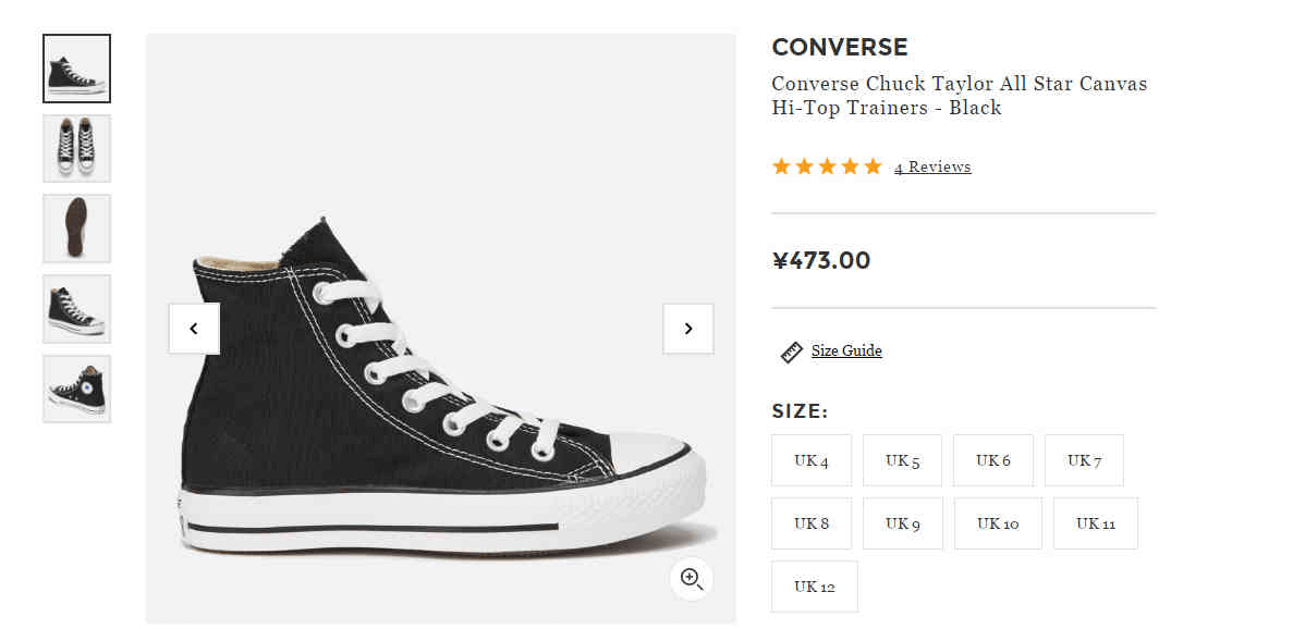 Allsole折扣码2026 Converse匡威 All Star Canvas高帮帆布鞋78折¥368.94包直邮国内+支持支付宝付款-图片1