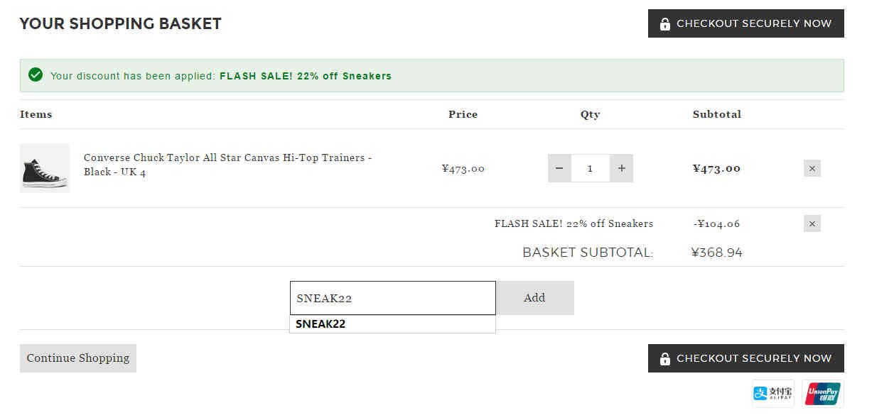 Allsole折扣码2026 Converse匡威 All Star Canvas高帮帆布鞋78折¥368.94包直邮国内+支持支付宝付款-图片2