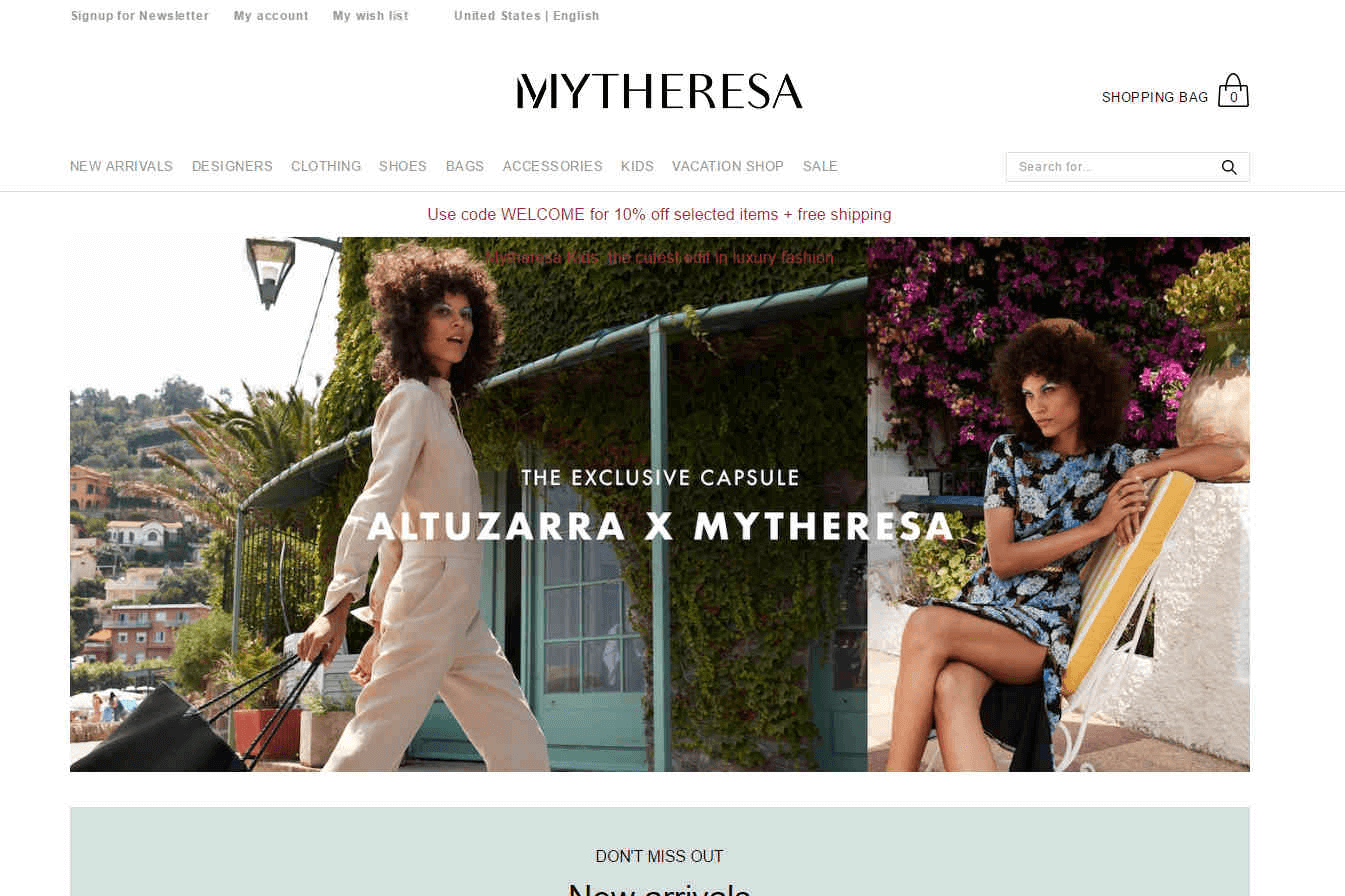 Mytheresa优惠码2026 现有全场无门槛限时免邮限时48小时