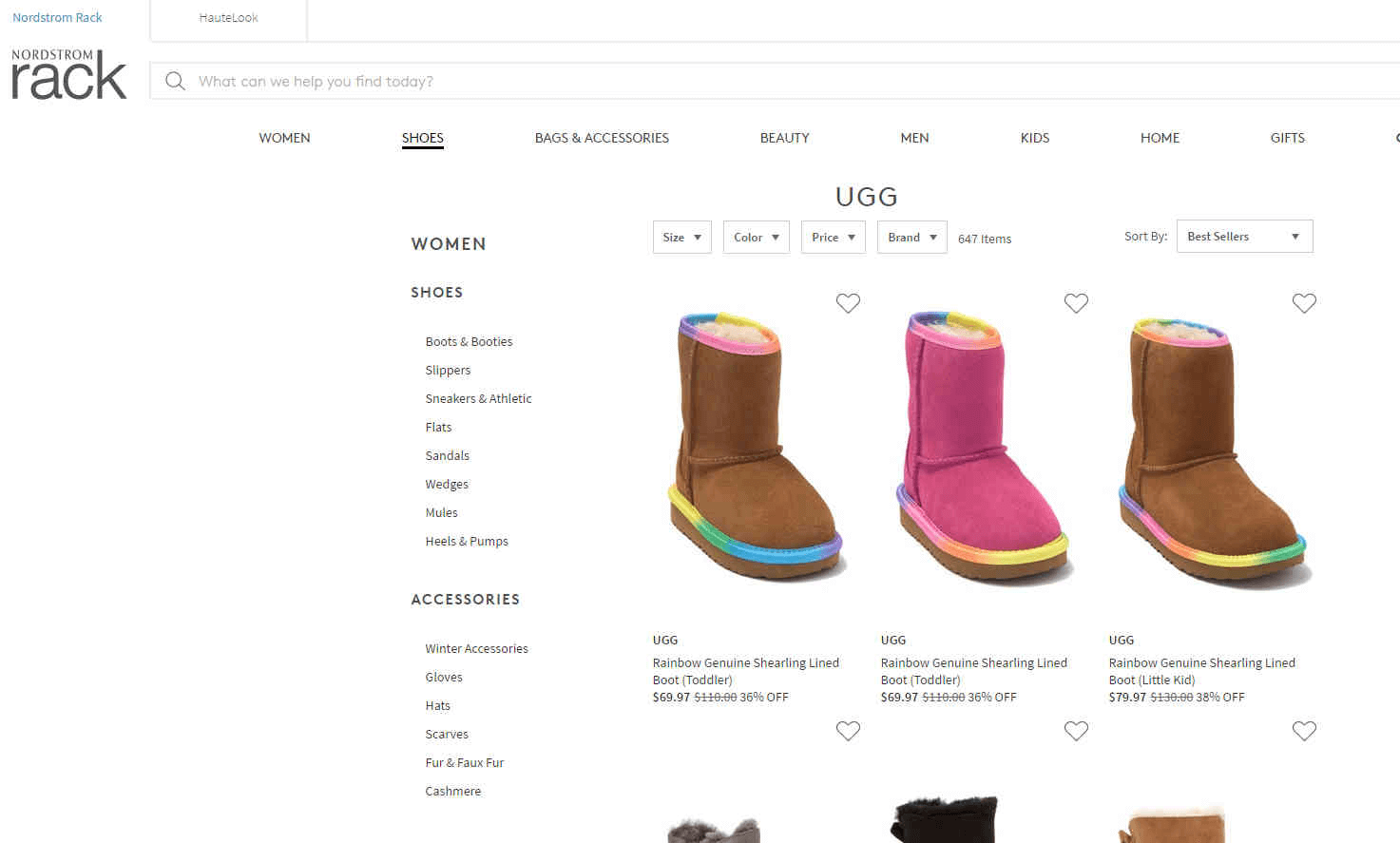 Nordstrom Rack优惠码2026 精选UGG 雪地靴低至5折促销满额免邮