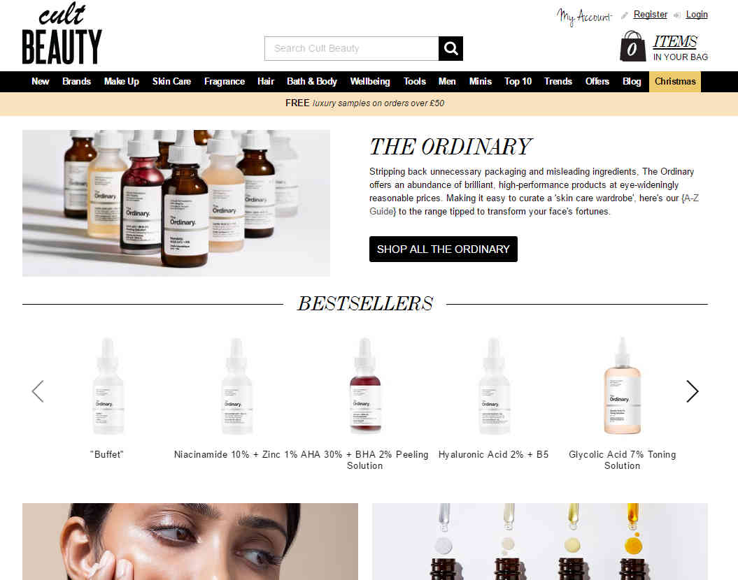 Cult Beauty折扣码2026 购The Ordinary/Charlotte Tilbury额外85折+退税17%满£60免费直邮中国
