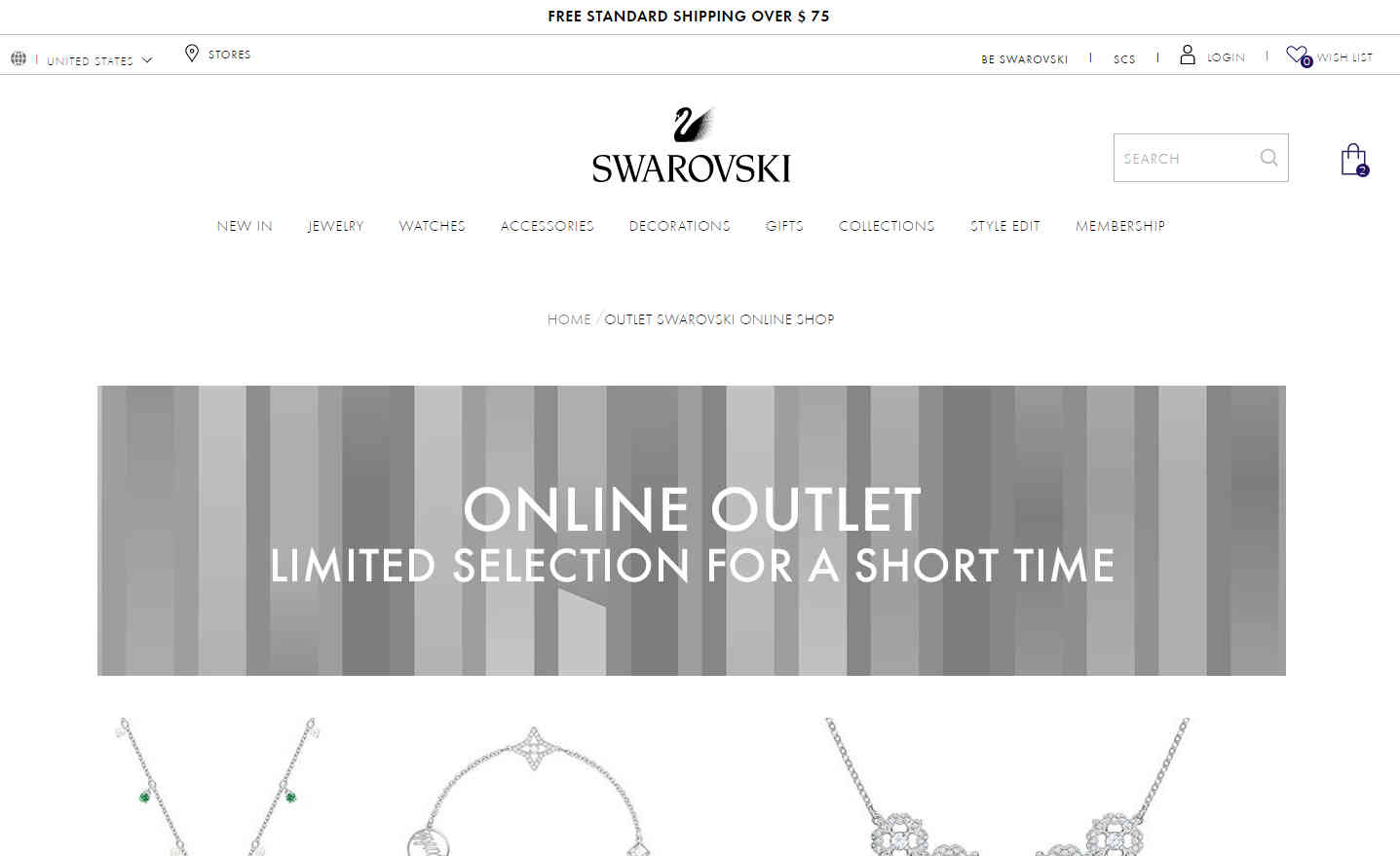 Swarovski优惠码2026 施华洛世奇美国官网精选首饰配饰低至5折促销满额免邮