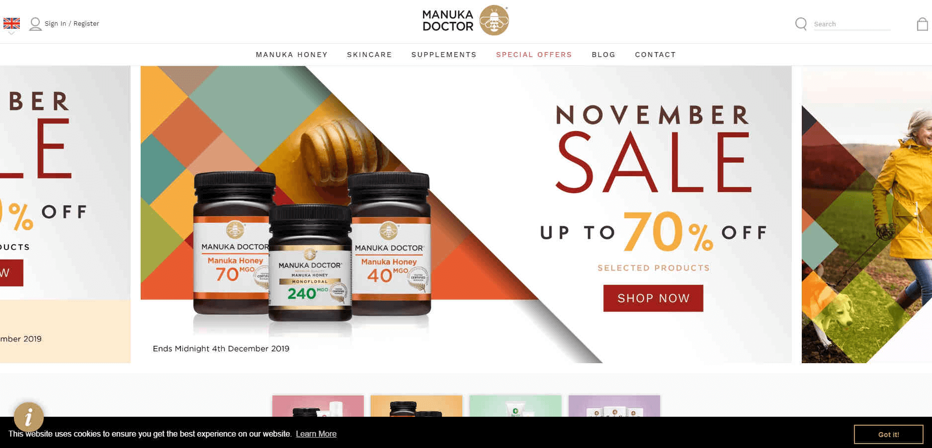 Manuka Doctor折扣码2026 全场低至3折促销满额英国境内免邮
