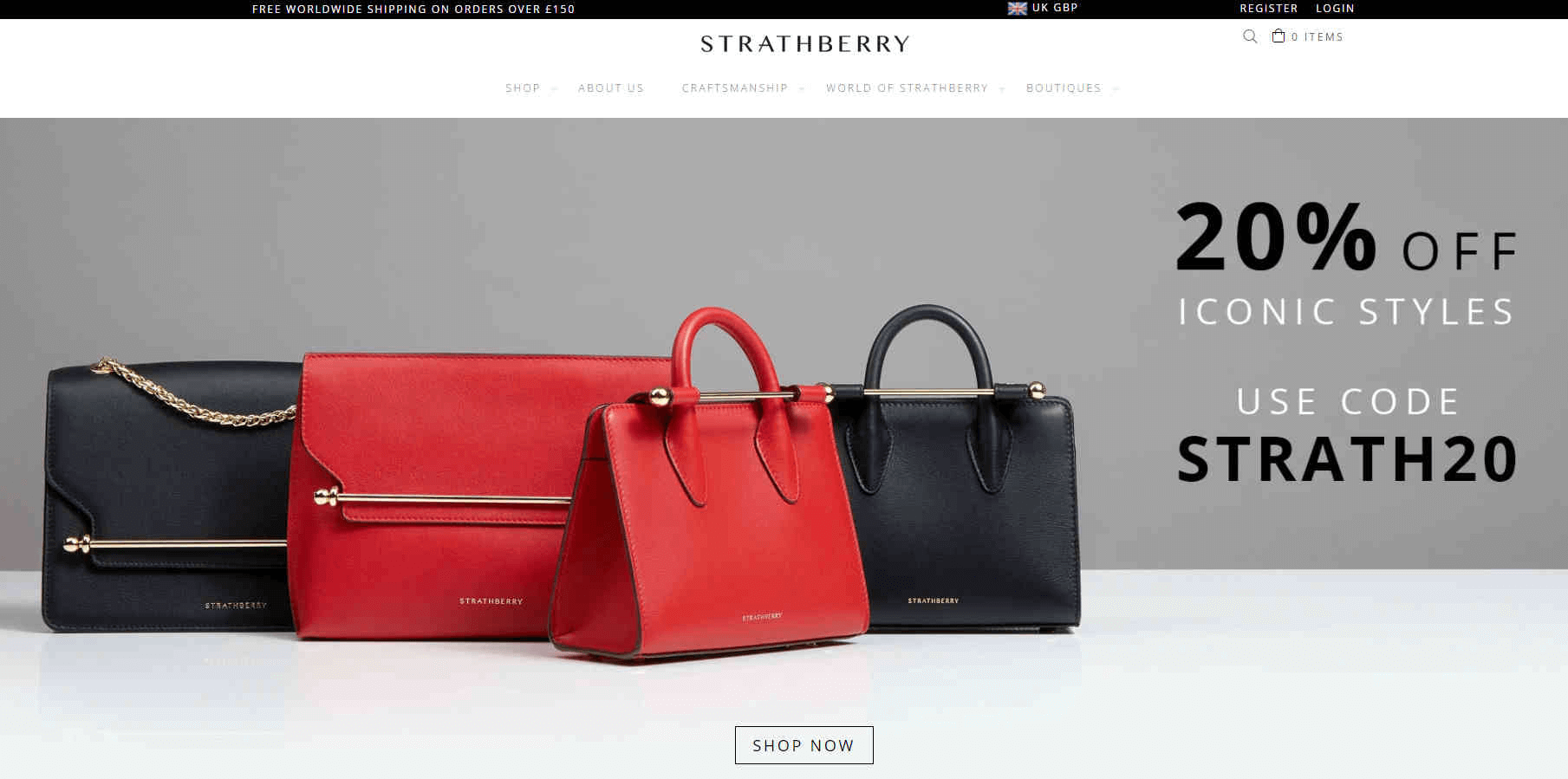Strathberry优惠码2026 双十一额外8折新款也参加，直邮中国+支持支付宝付款