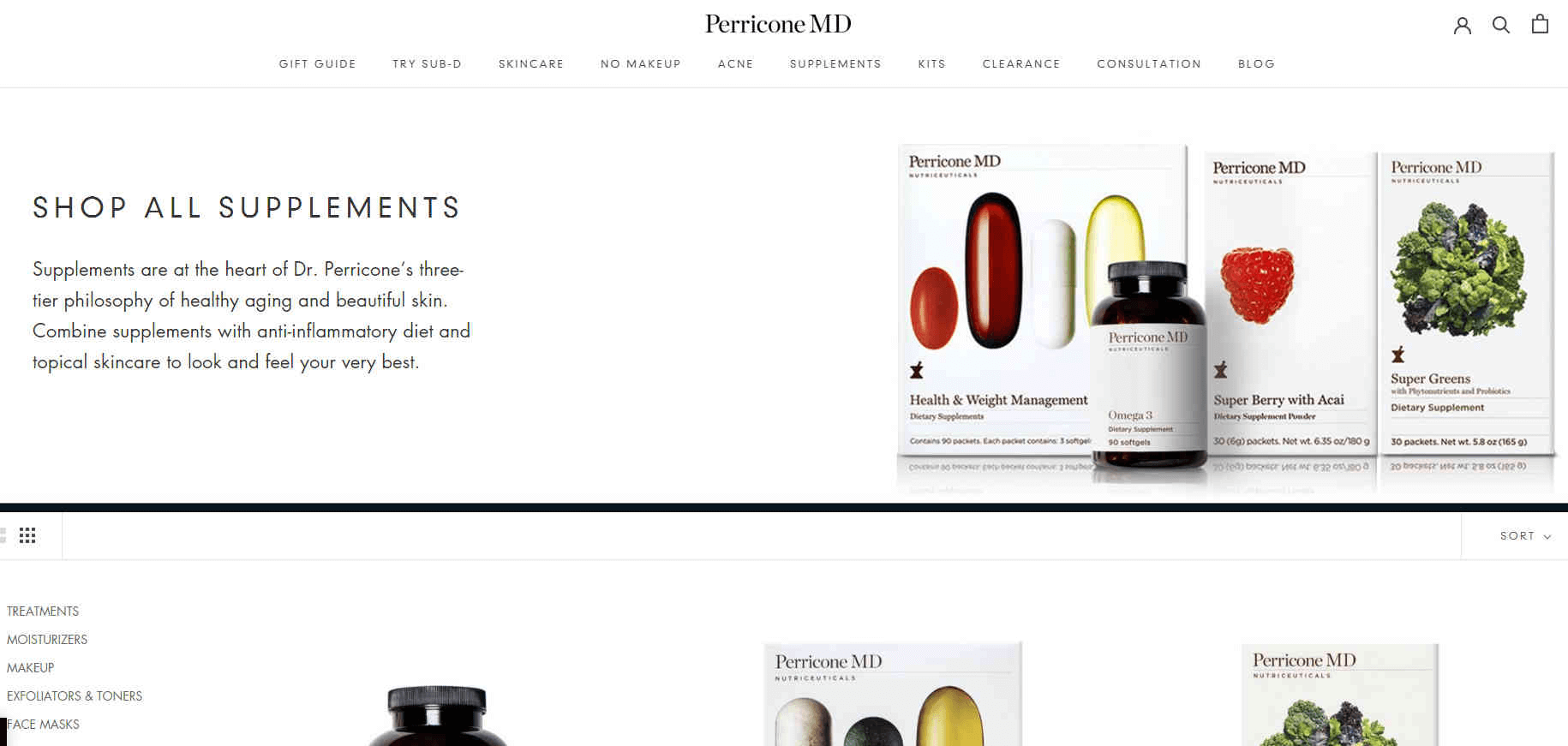 Perricone MD优惠码2026 裴礼康精选保健品3.5折促销满5送4件套护肤套装