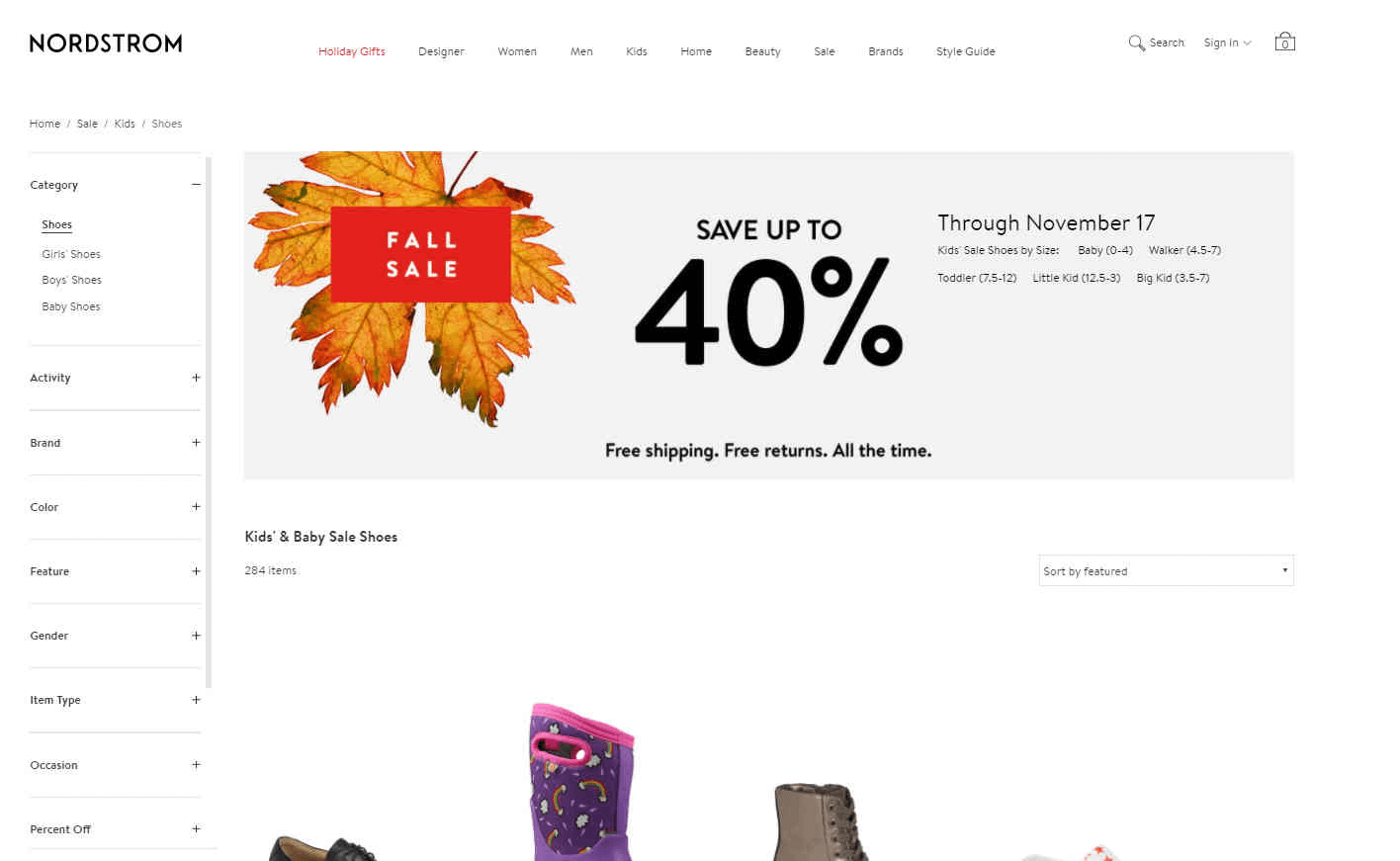Nordstrom优惠码2026 现精选时尚类服饰鞋包低至6折促销美国免邮