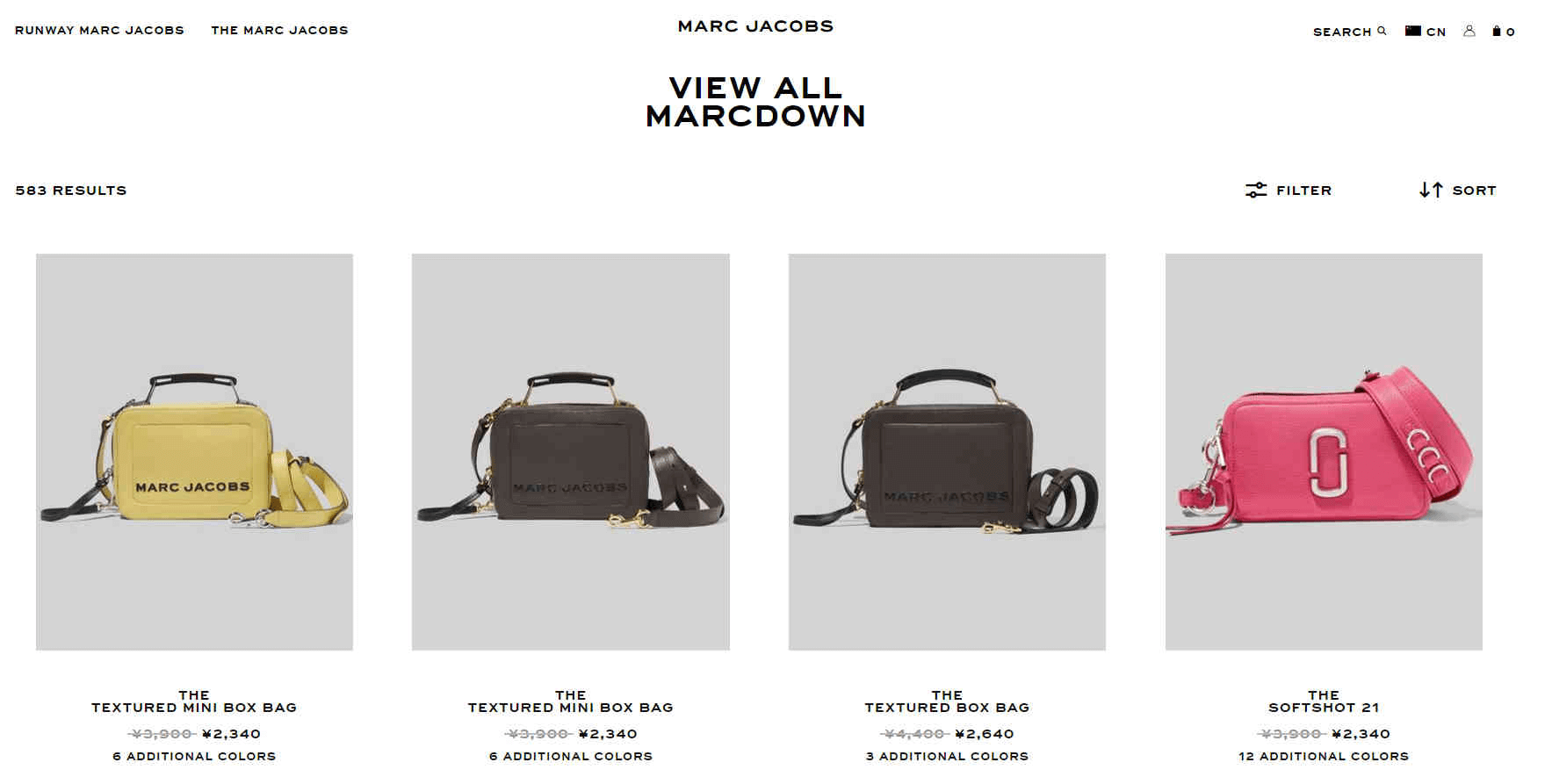 Marc Jacobs优惠码2026 精选包袋、配饰等6折促销包含相机包