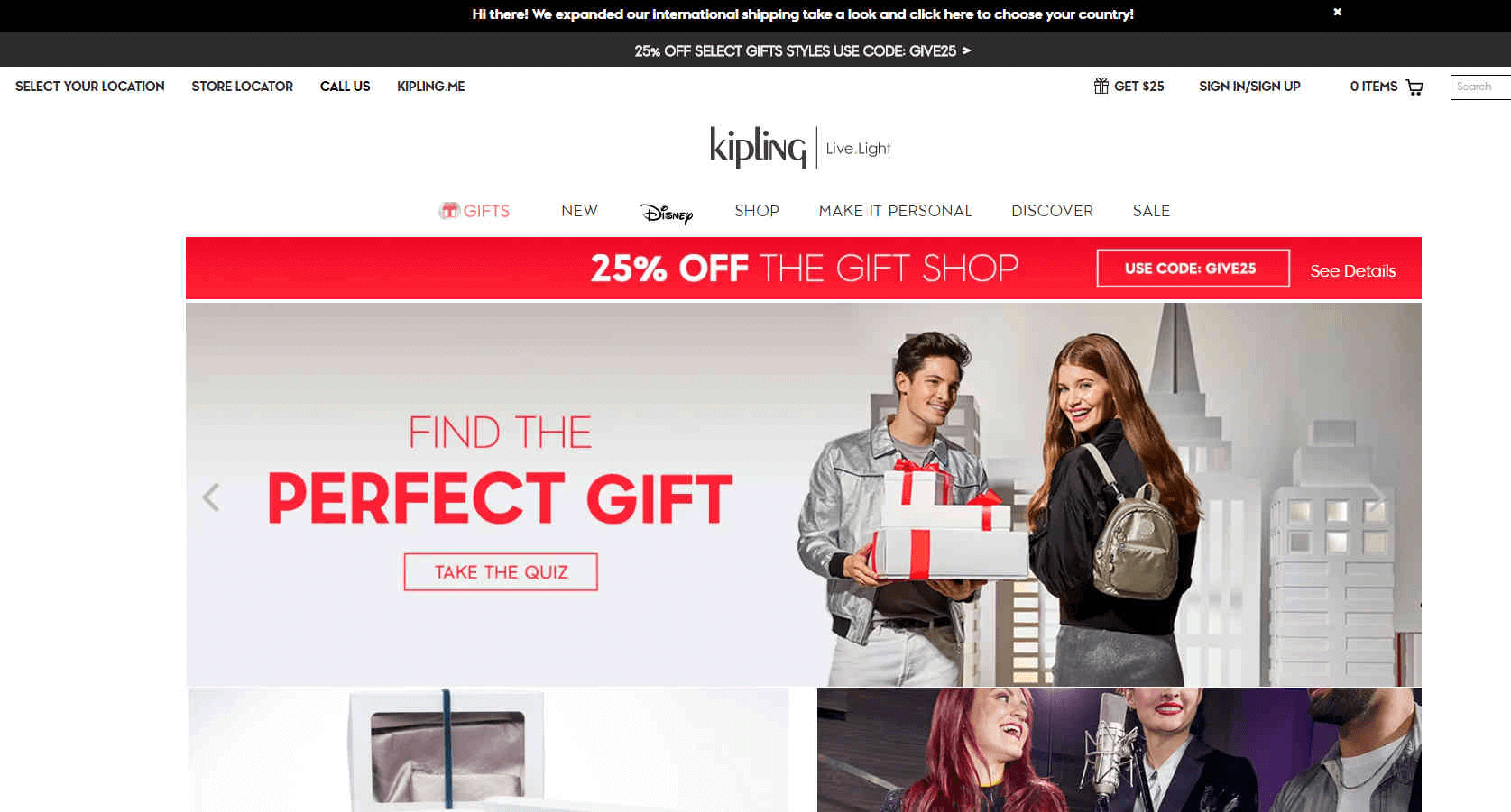 Kipling优惠码2026 现有精选节日礼品7.5折促销满额免邮