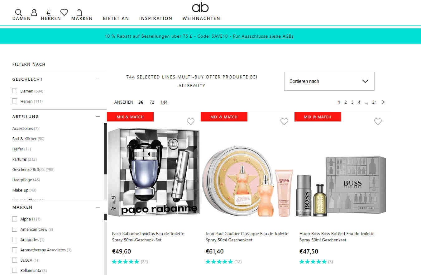 Allbeauty优惠码2026 现有精选商品2件9折/3件8.5折促销直邮中国