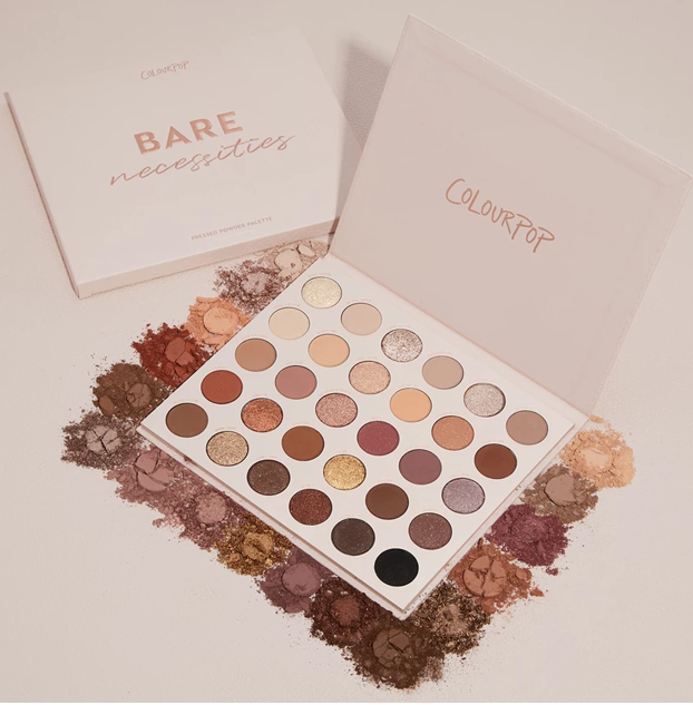 ColourPop折扣码2026 卡拉泡泡30色大盘Bare Necessities售价,眼影盘+化妆刷仅售-图片1