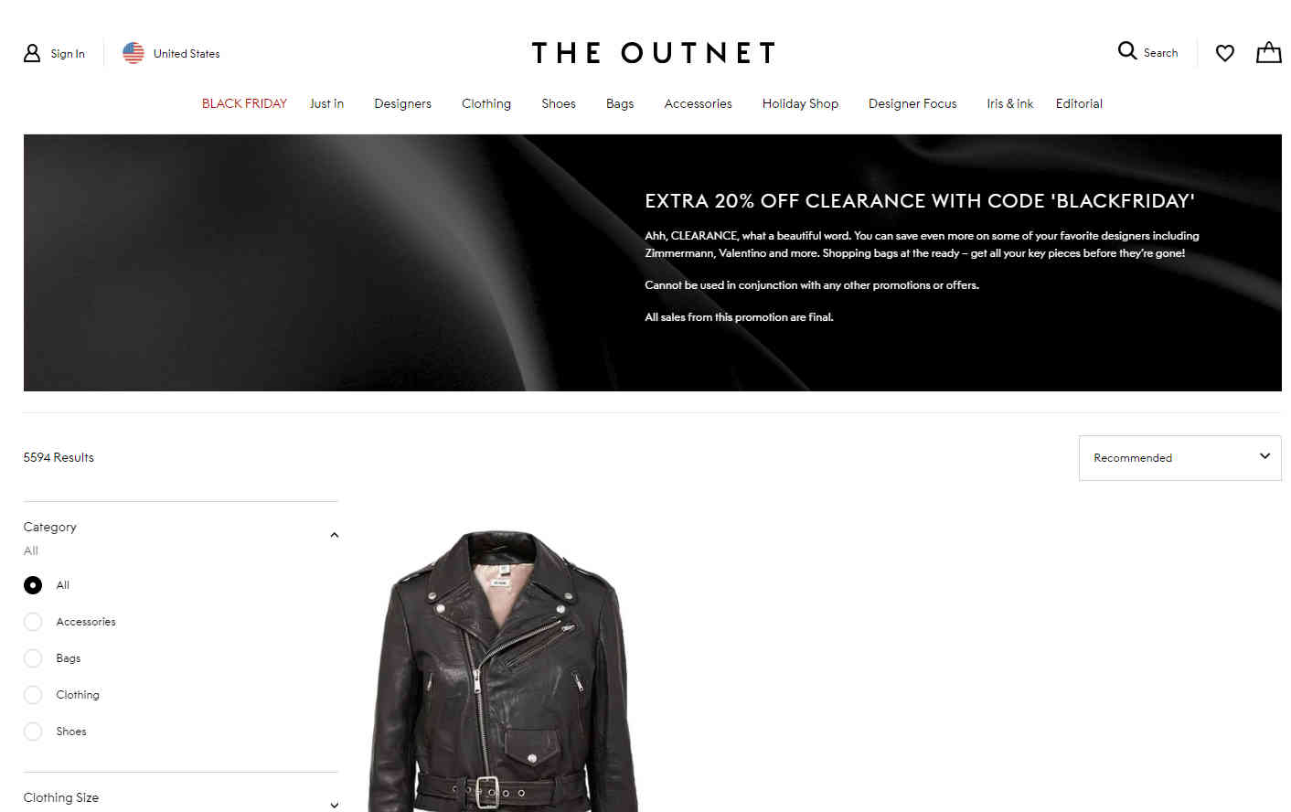 The Outnet优惠码2026 精选商品低至1.5折+额外8折美国包邮