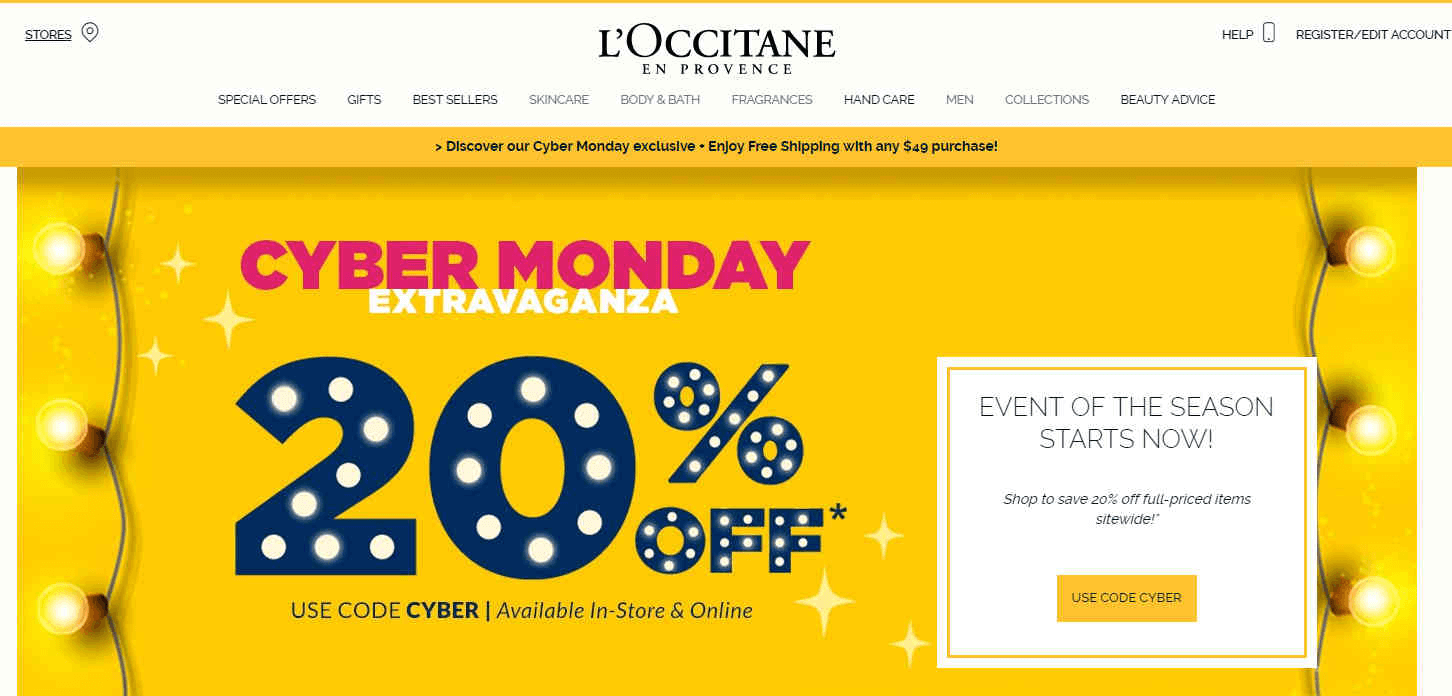 L’Occitane折扣码2026 欧舒丹官网网一全场正价额外8折促销满额免邮