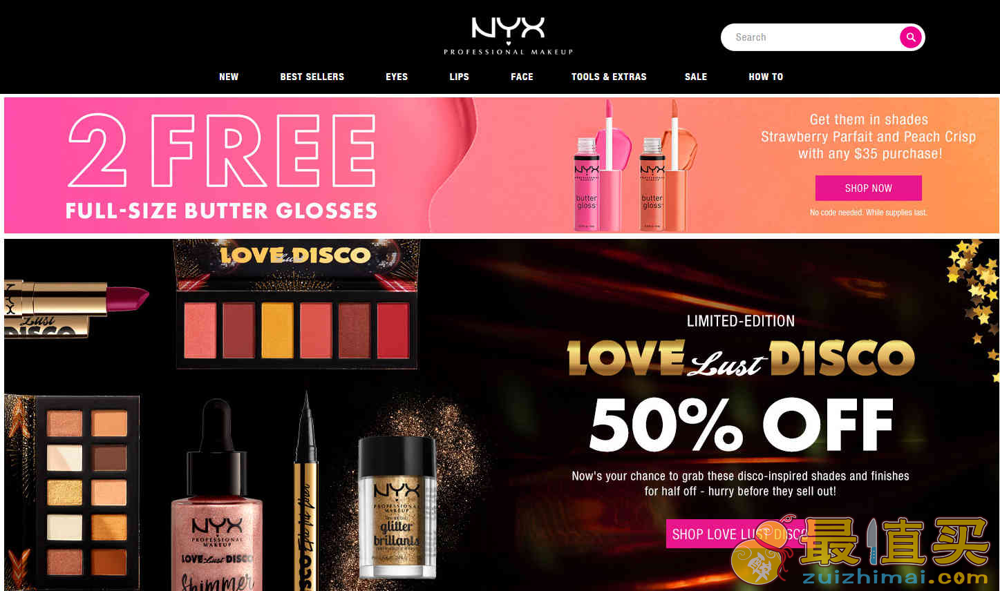 NYX cosmetics优惠码2026 现有精选美妆无门槛5折促销满送正装唇膏