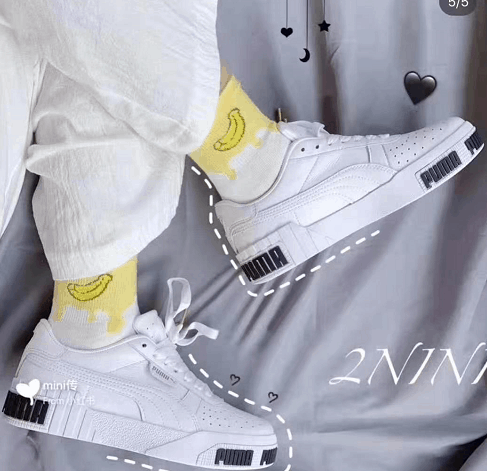 新款！Puma 彪马 优惠码2026 Cali女款板鞋 白底黑字折后价.49折扣码-图片1