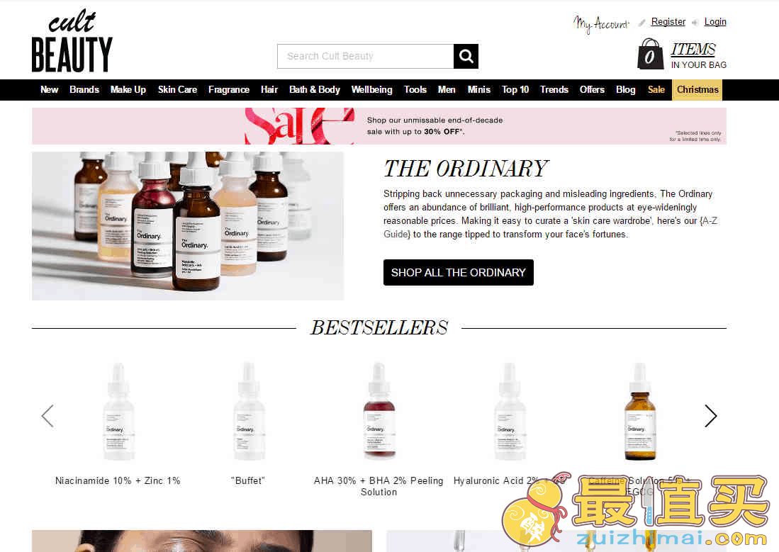Cult Beauty折扣码2026 购The Ordinary额外8折+退税17%满£60免费直邮中国-图片1