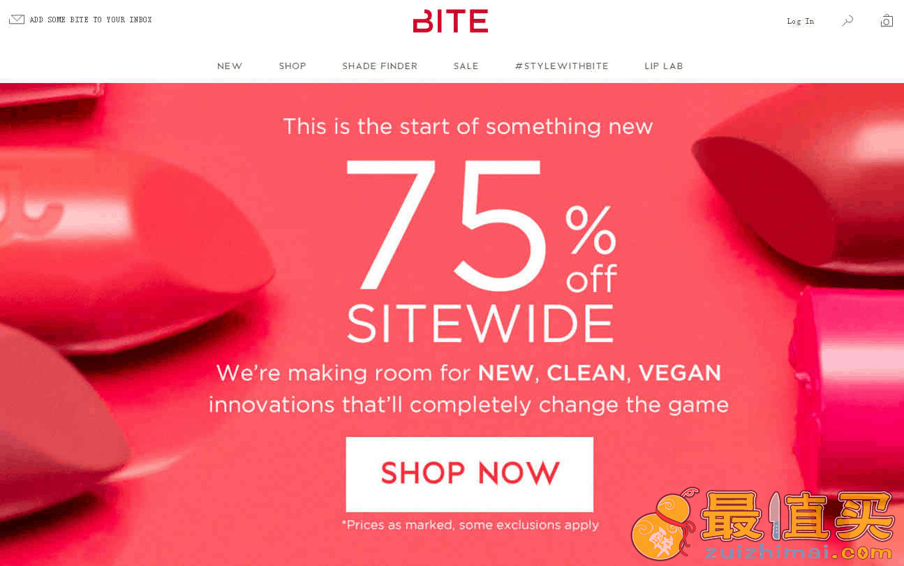 BITE Beauty折扣码2026 现有全场低至2.5折清仓促销满额包邮