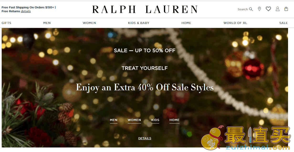 Ralph Lauren优惠码2026 拉夫劳伦官网精选低至5折+额外6折促销满额免邮