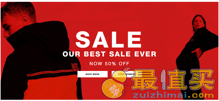 Superdry美国官网折扣码2026精选产品5折促销美国免邮优惠码
