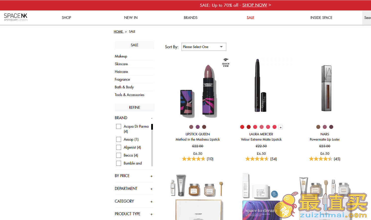 Space NK优惠码2026 精选美妆护肤低至3折清仓部分商品进一步降价