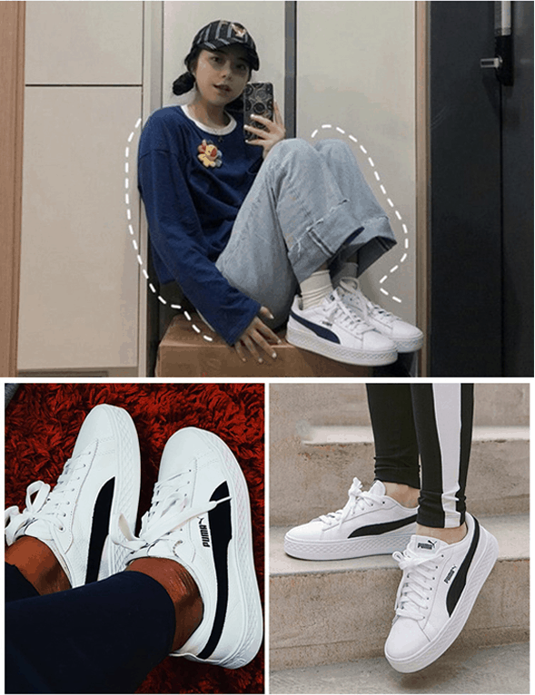 Puma彪马折扣码2026 Suede Platform女款厚底小白鞋折后价.99优惠码-图片1