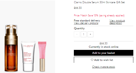 John Lewis折扣码2026 ﻿﻿﻿CLARINS娇韵诗双萃精华 50ml套装85折£66.3优惠码-图片2