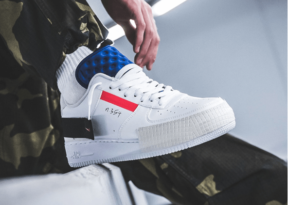 Foot Locker折扣码2026 许光汉同款！Nike Air Force 1 Type 空军一号解构机能大童款板鞋折后价.99优惠码  Foot Locker现-图片1
