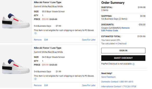 Foot Locker折扣码2026 许光汉同款！Nike Air Force 1 Type 空军一号解构机能大童款板鞋折后价.99优惠码  Foot Locker现-图片3