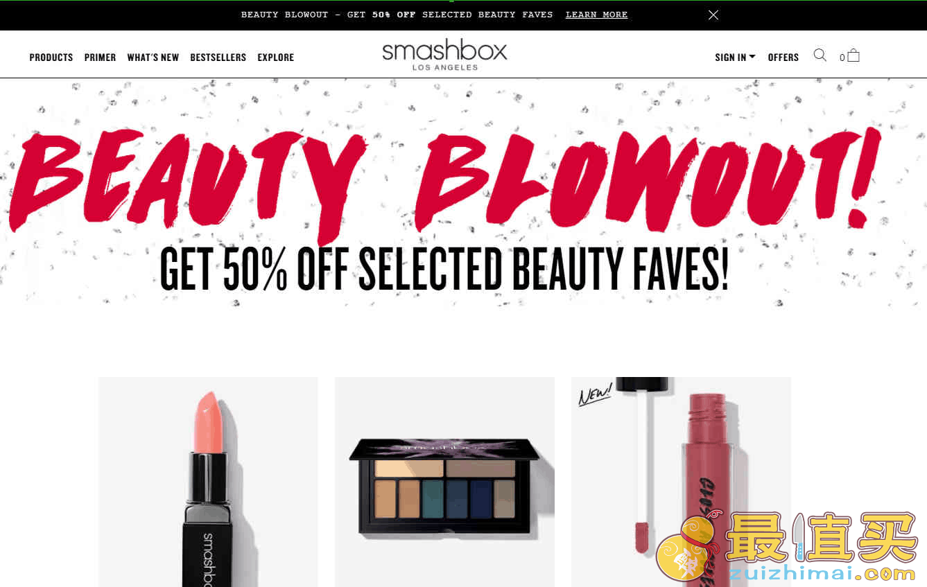 Smashbox折扣码2026 精选彩妆5折促销英国境内免邮