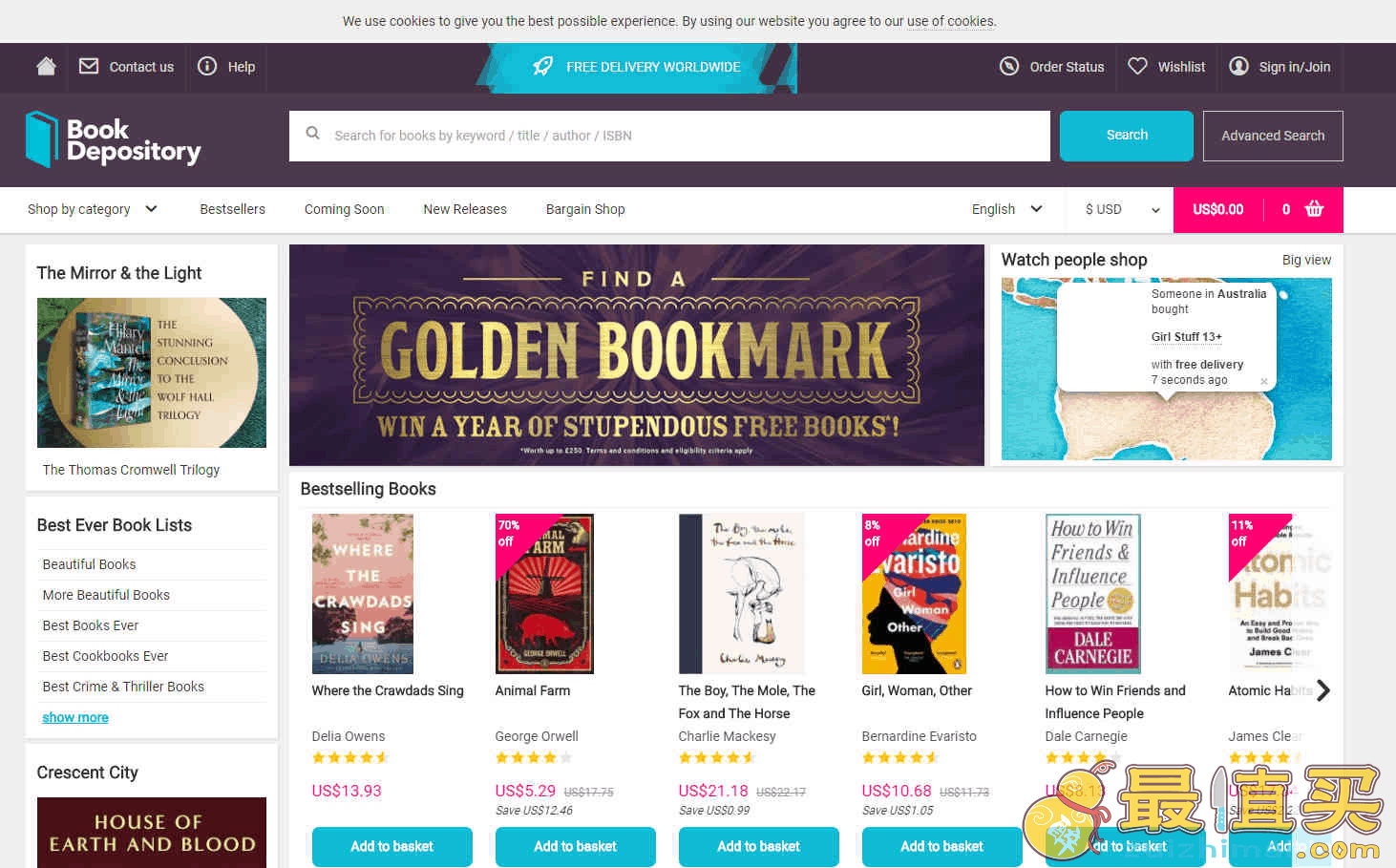 Book Depository折扣码2026 全场图书9折促销无门槛免邮