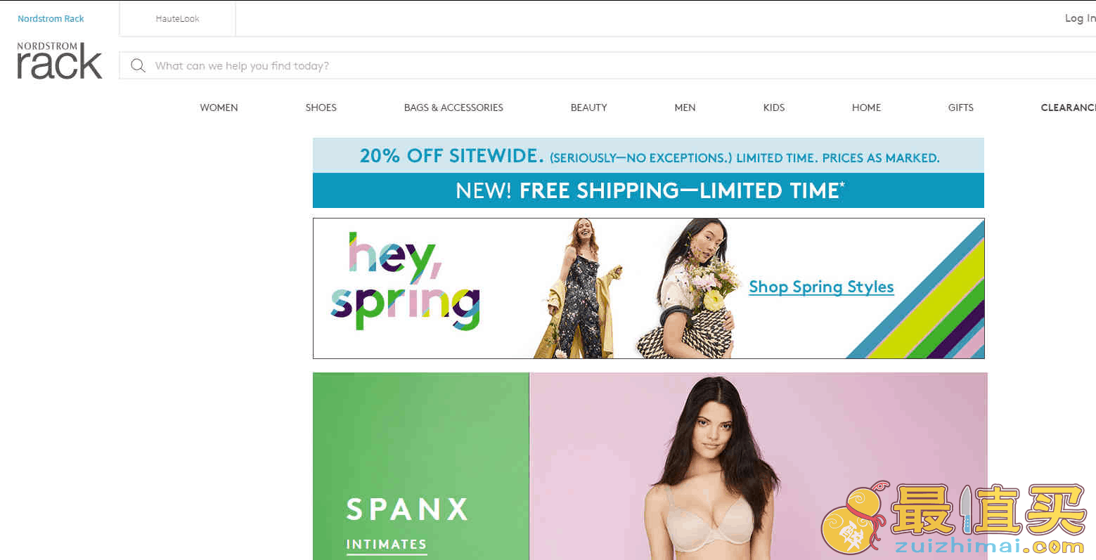 Nordstrom Rack折扣码2026 现有春季全场无门槛额外8折促销限时无门槛免邮